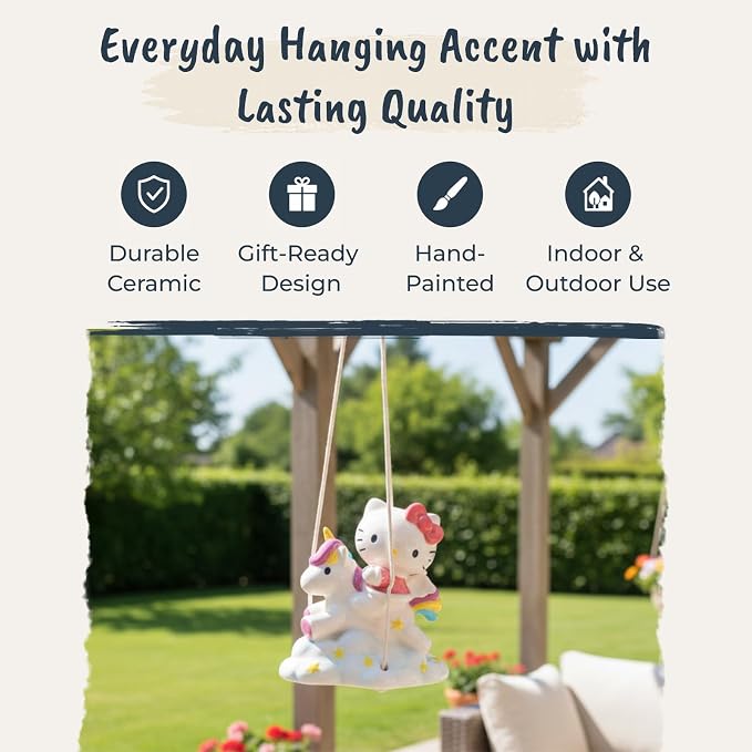 Hello Kitty Unicorn Dreams Garden Swinger