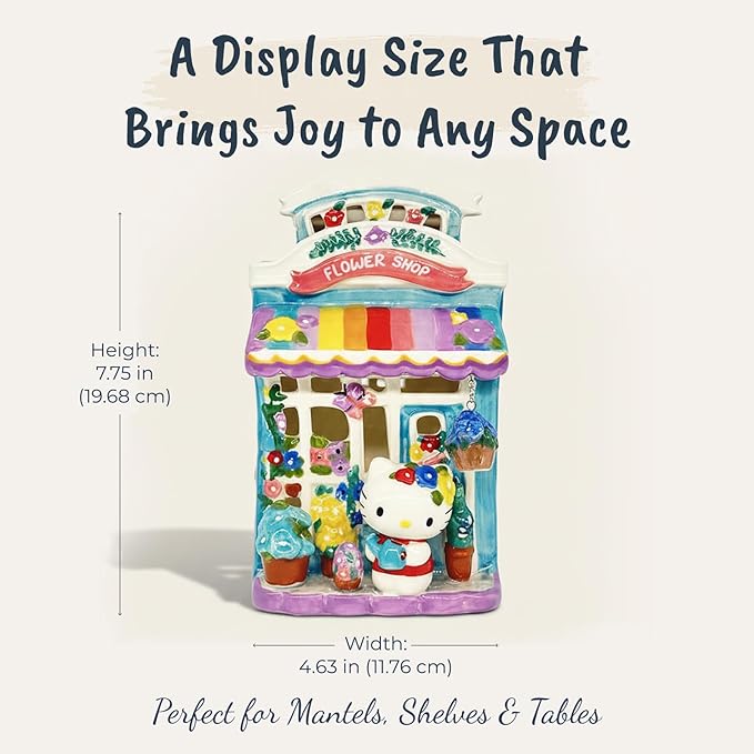 Clayworks Hello Kitty Floral Garden Shop Candle House