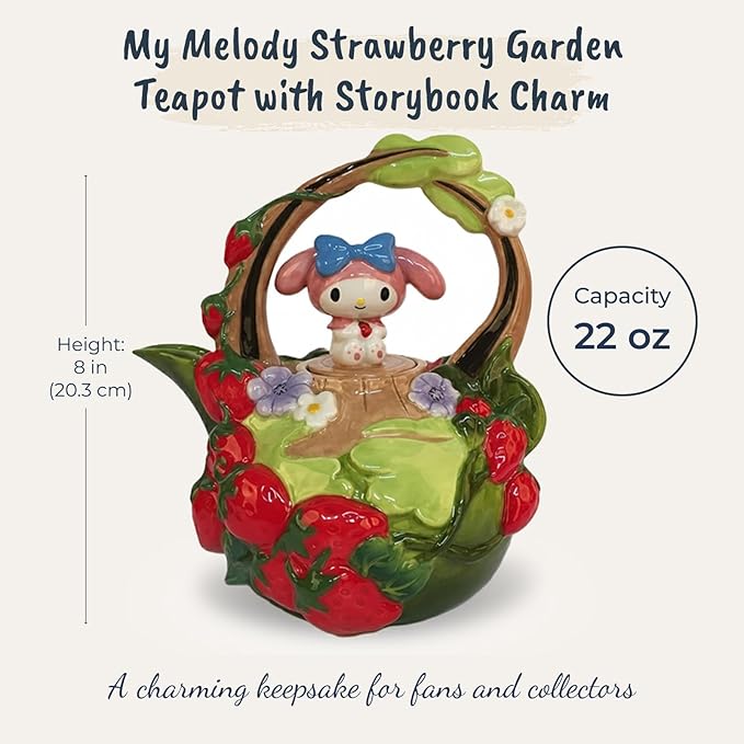 MY MELODY STRAWBERRY GARDEN TEAPOT