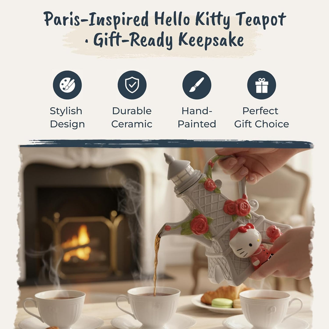 Hello Kitty Bonjour Paris Teapot