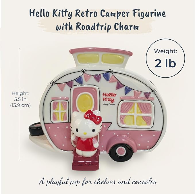 Hello Kitty Retro Camper Figurine