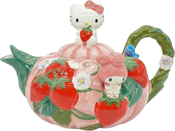 Hello Kitty and My Melody Strawberry Tea Pot