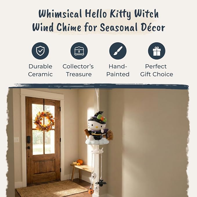Hello Kitty Witch Charm Wind Chime