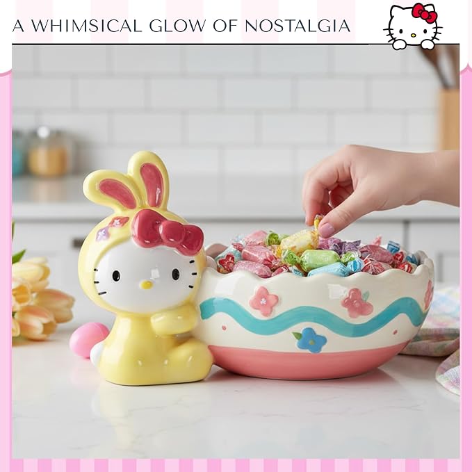 Hello Kitty Easter Bunny Egg Candy Bowl