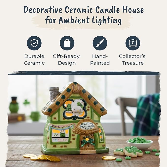 Hello Kitty Lucky Shamrock Candle House
