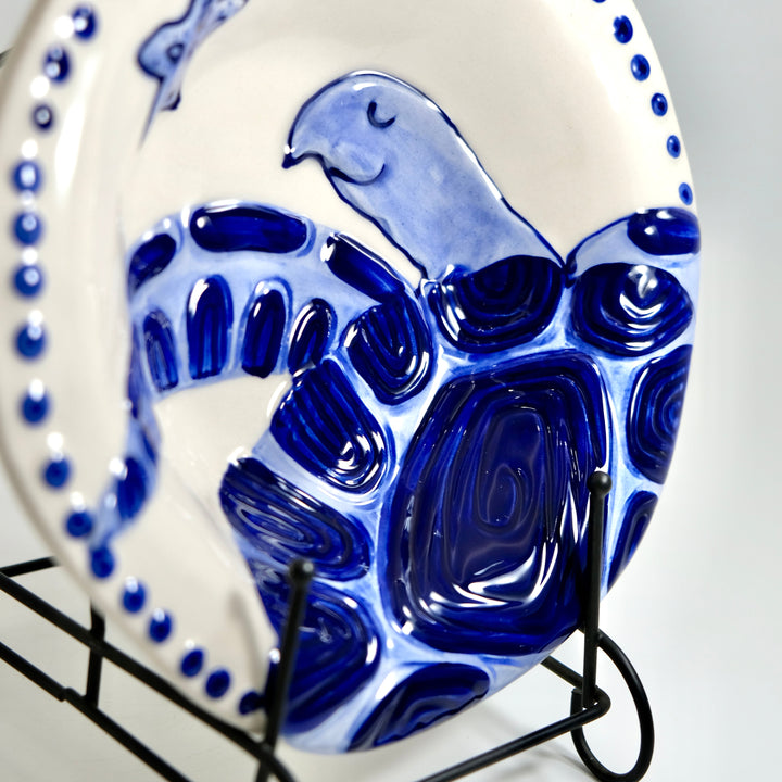 MAGIC SEA TURTLE SOUP BOWL - COBALT BLUE