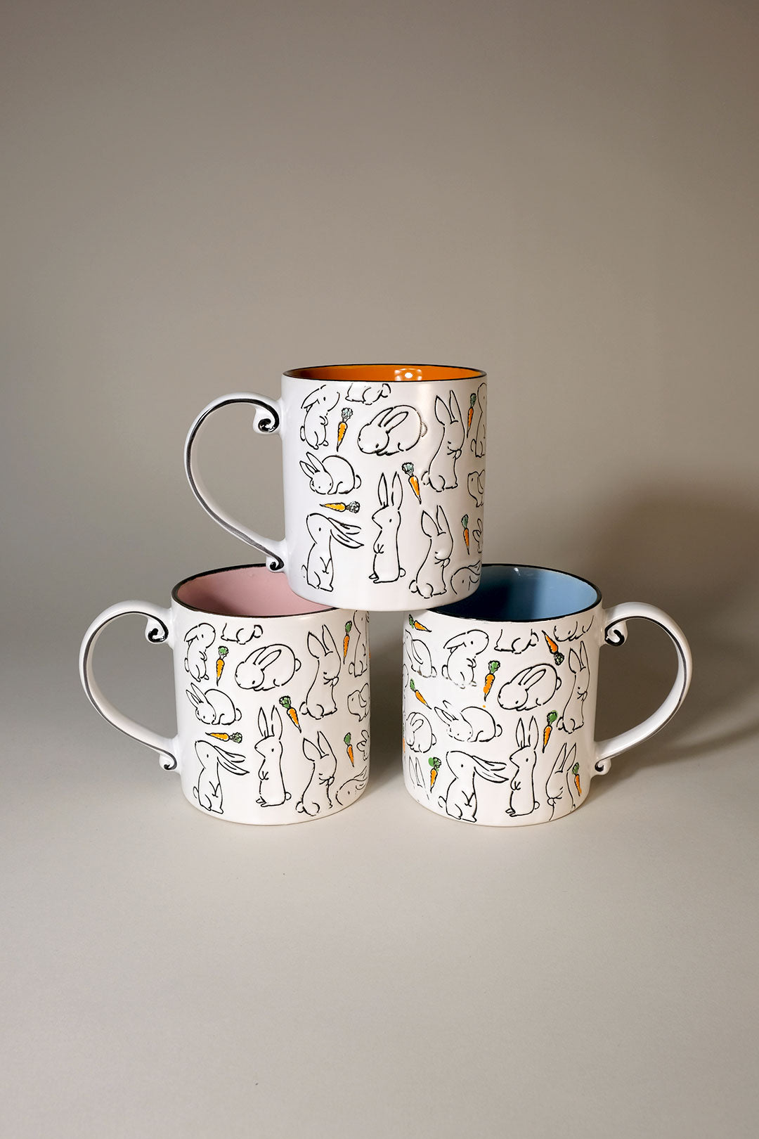 Bouncing Bunnies 21 oz Mug Set of 3