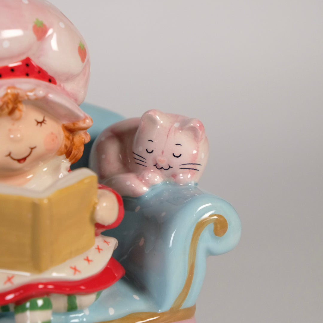 Strawberry Book Nook Figurine