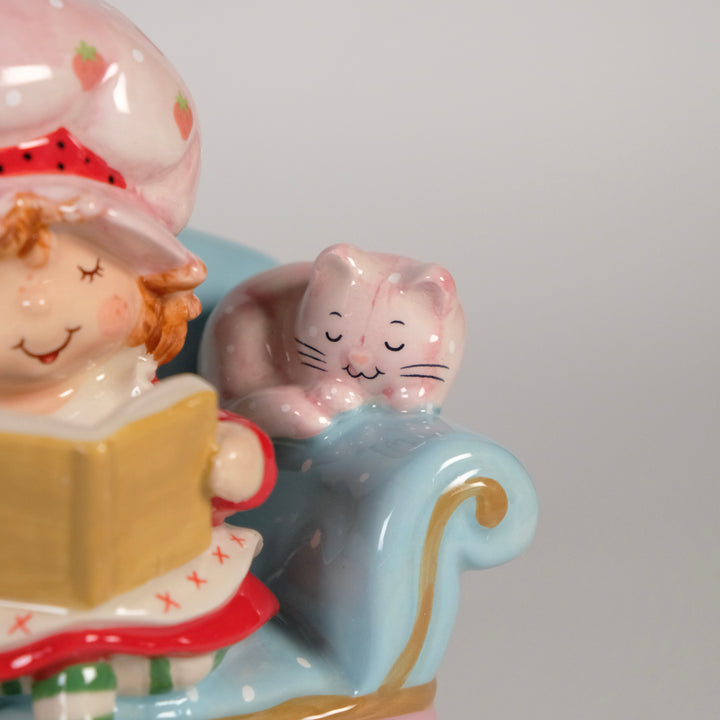 Strawberry Book Nook Figurine