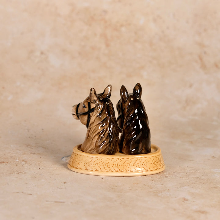 HORSES ON STAND SALT & PEPPER SET