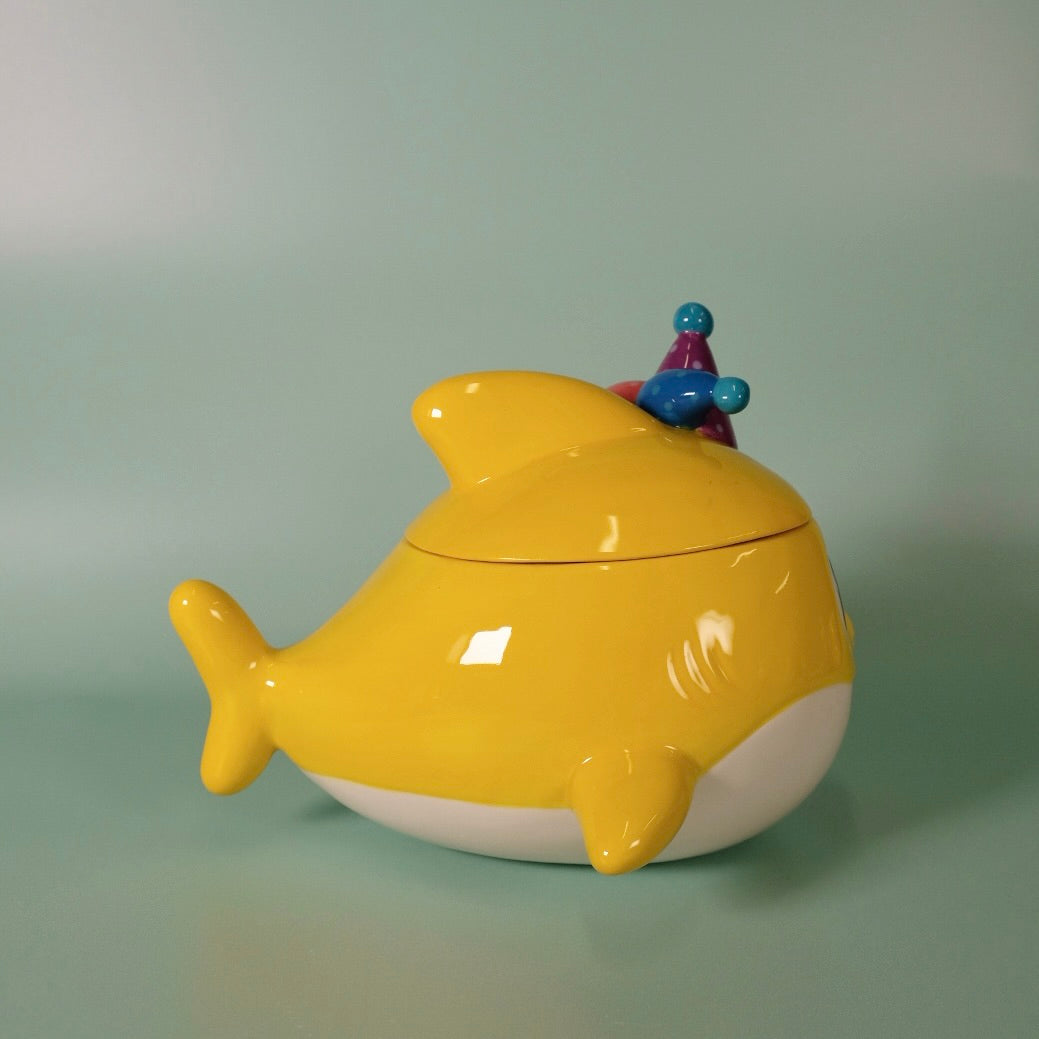 Spooky Baby Shark Family Figural Container
