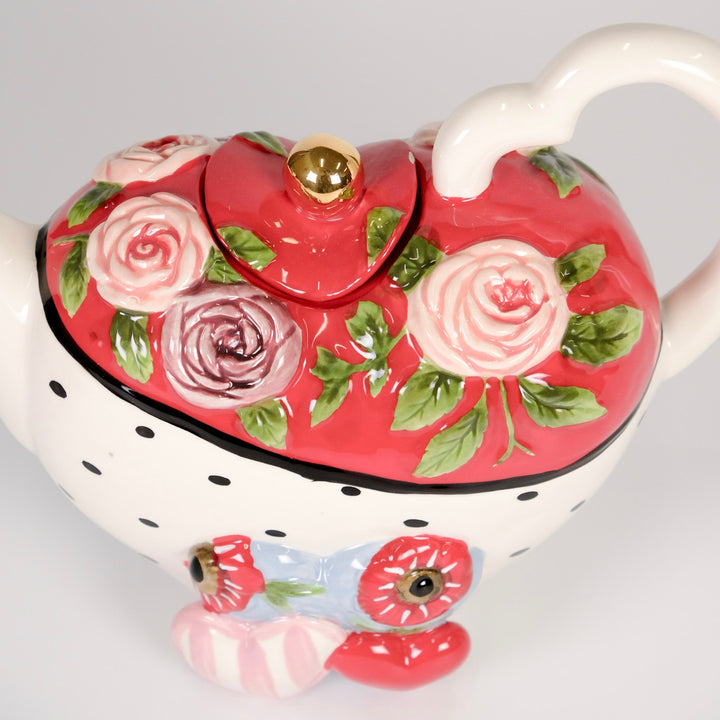 Clayworks Valentine's Day Rose Teapot