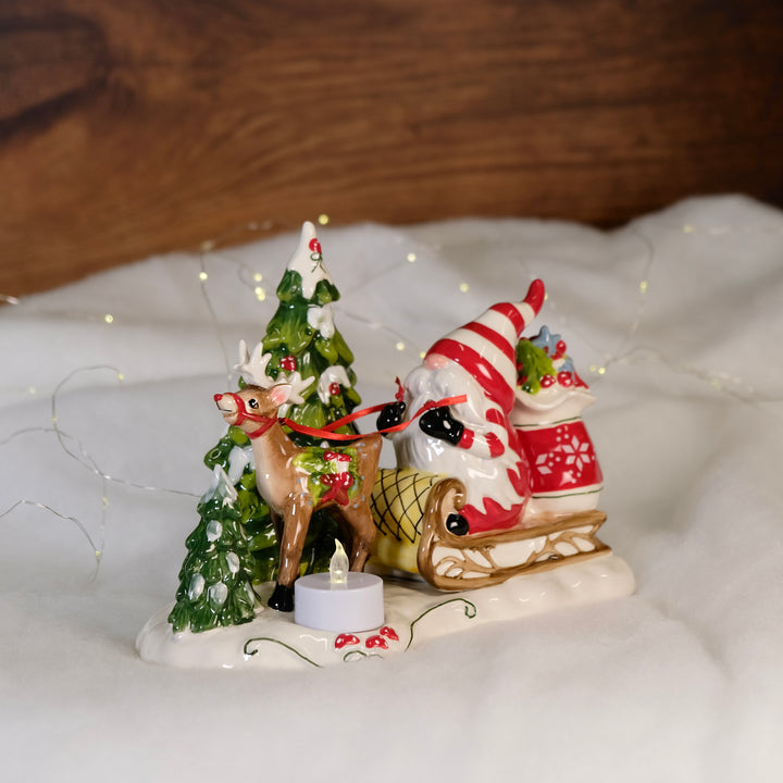 Gnomeville Shopping Tealight Holder