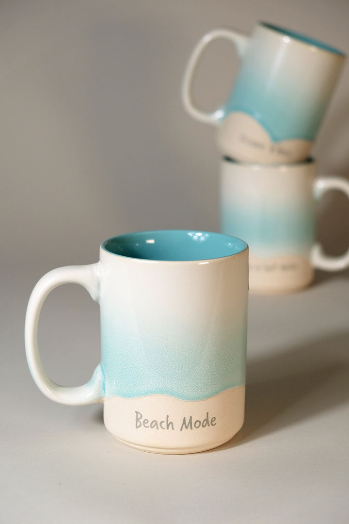 Spectrum Sea-foam Blue Coastal 17oz Mug Set of 3