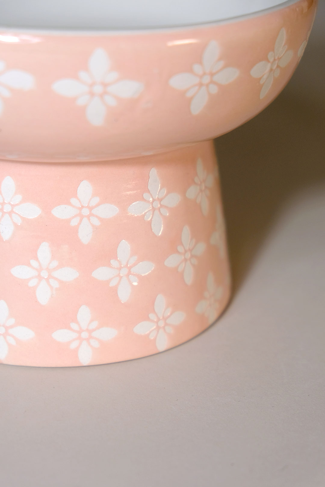 Pink 6" Pedestal Pet Bowl
