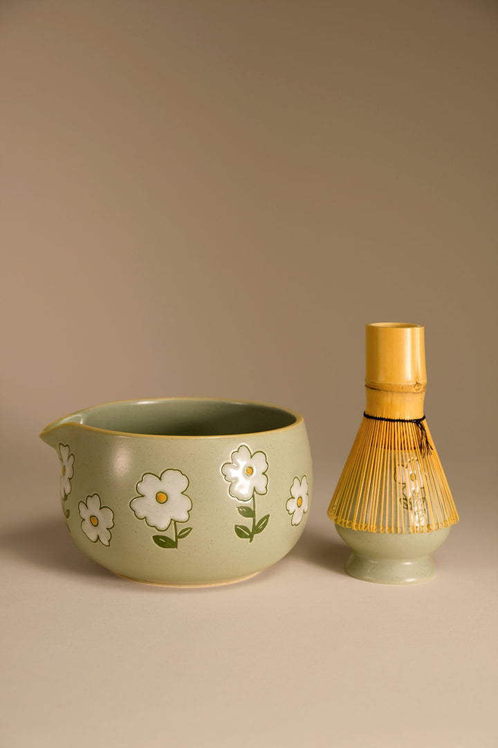 Meadow Bloom 5" Matcha Bowl Set