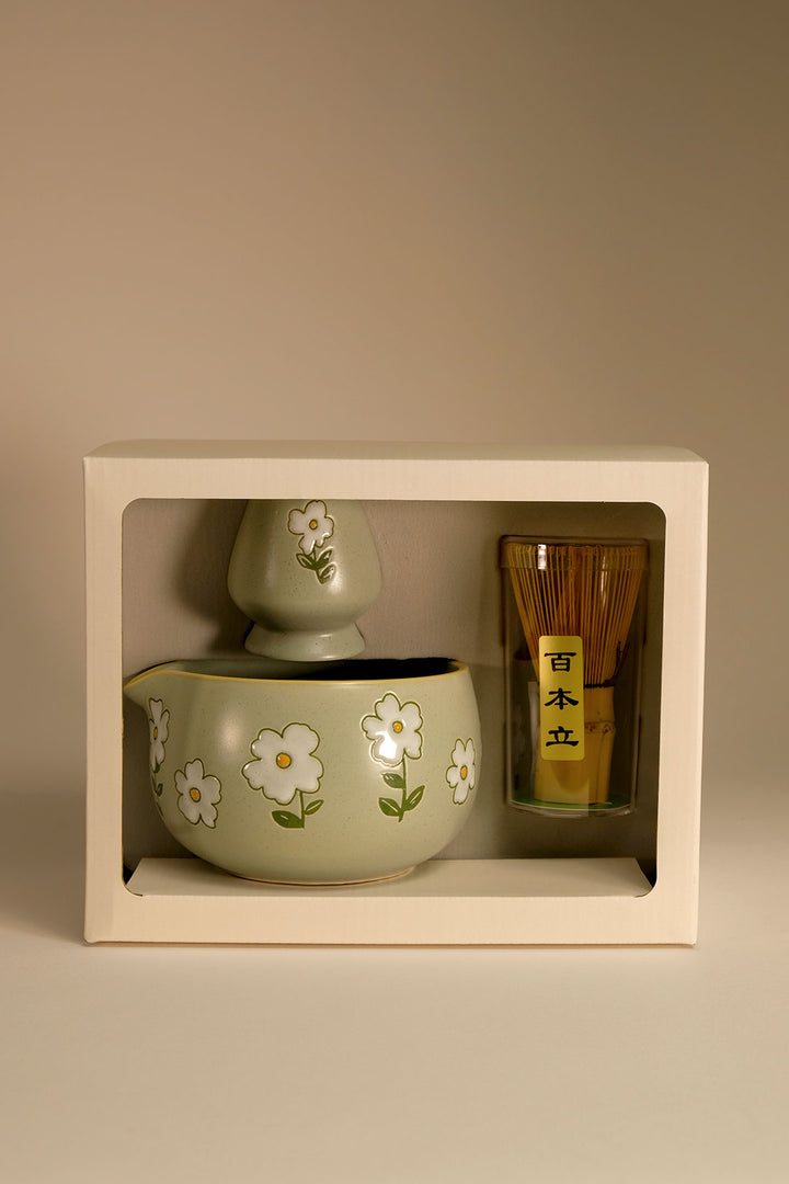 Meadow Bloom 5" Matcha Bowl Set