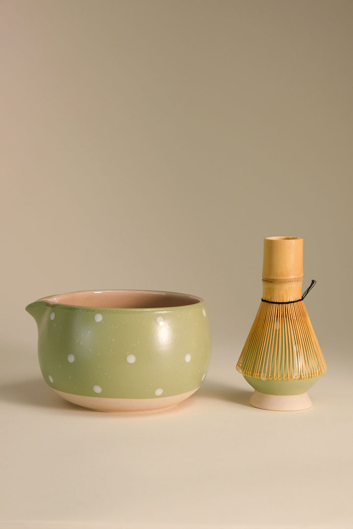 Sage Marbles 5" Matcha Tea Set
