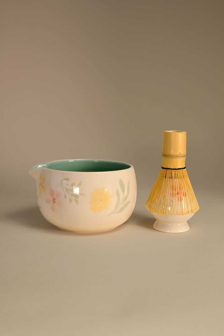 Floral Green 5" Matcha Tea Set