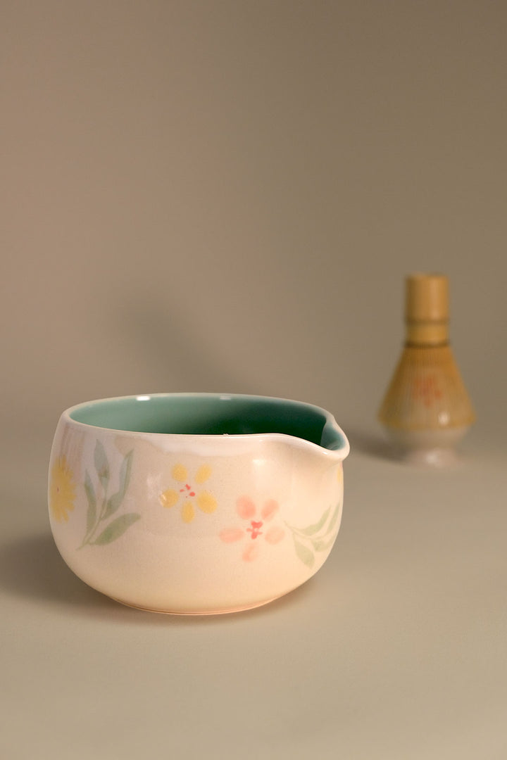 Floral Green 5" Matcha Tea Set