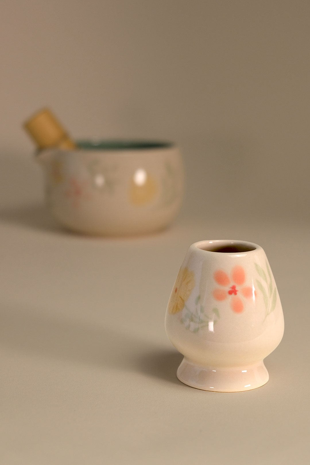 Floral Green 5" Matcha Tea Set