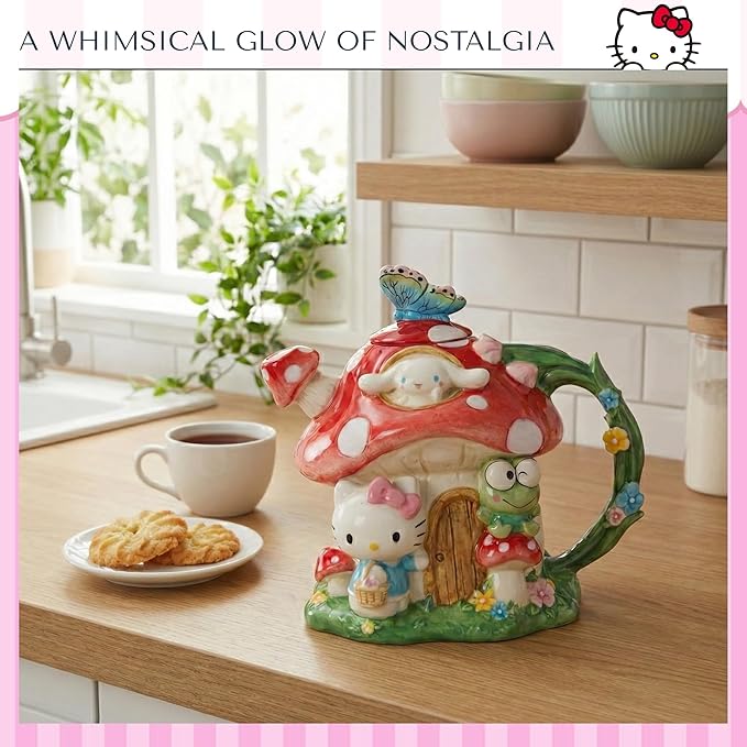 Hello Kitty and Friends Mushroom House Teapot
