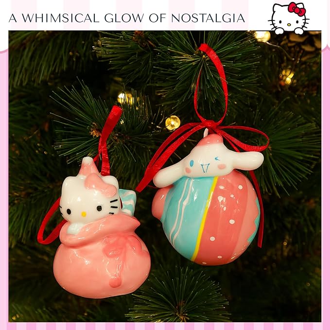 Hello Kitty and Cinnamoroll Ornament Set