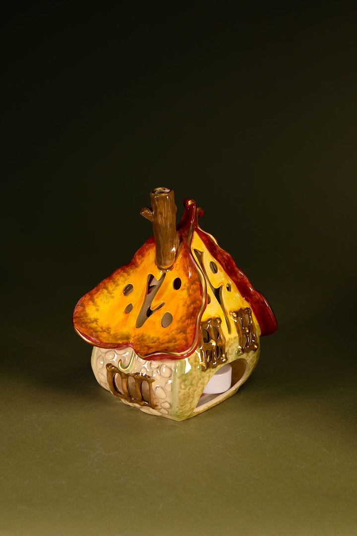Clayworks Turning Leaf Thanksgiving Candle House