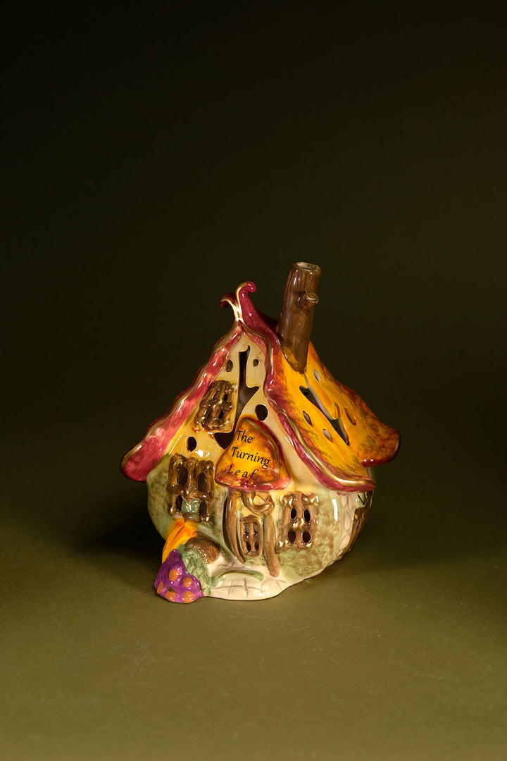 Clayworks Turning Leaf Thanksgiving Candle House