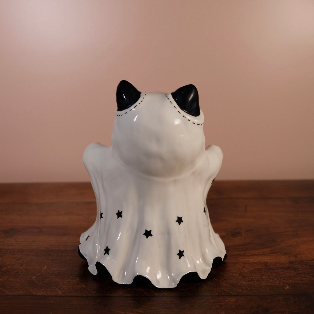 Cat Ghost Pedestal Bowl