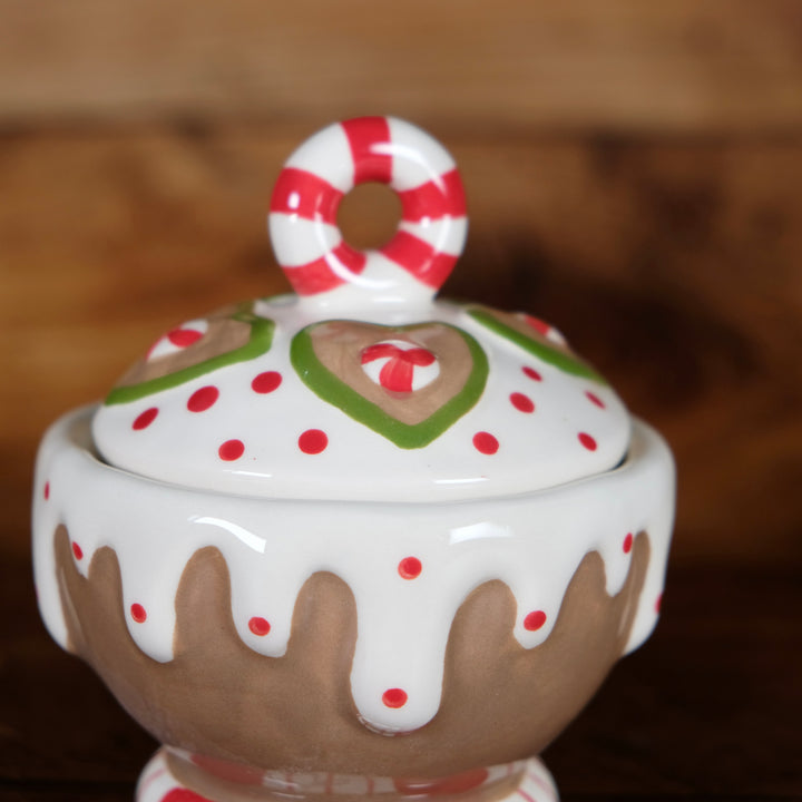 Gingerbread Creamer and Sugar with Tray