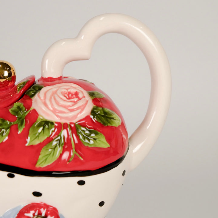 Clayworks Valentine's Day Rose Teapot