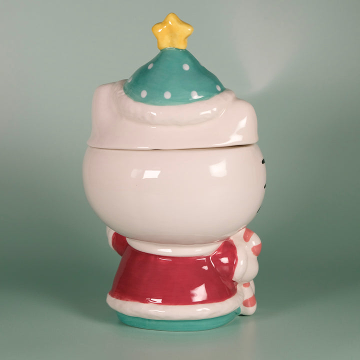 Hello Kitty Holiday Candy Cane Cookie Jar