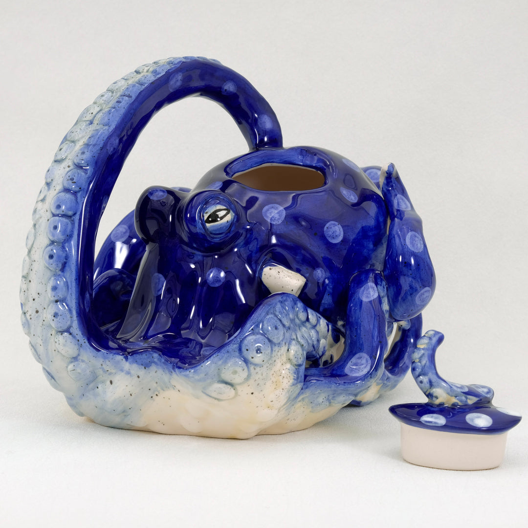 BLUE OCTOPUS TEAPOT