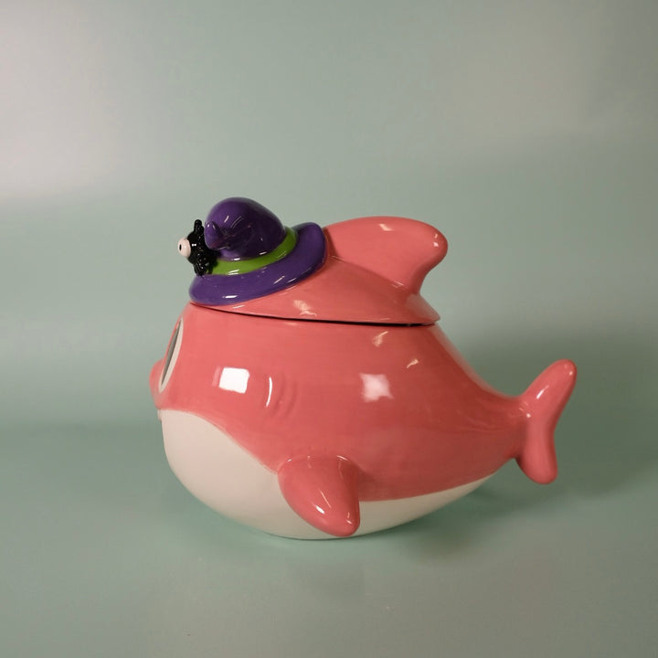 Spooky Mommy Shark Family Figural Container