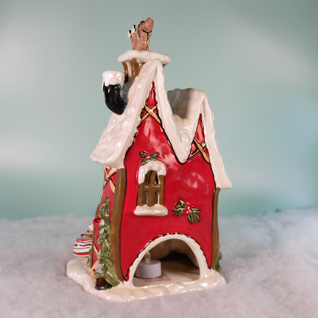 Reindeerville Clayworks Rudolph Flight School Candle House