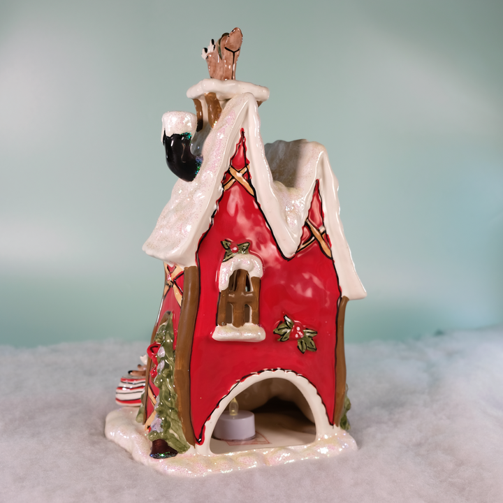 Reindeerville Clayworks Rudolph Flight School Candle House
