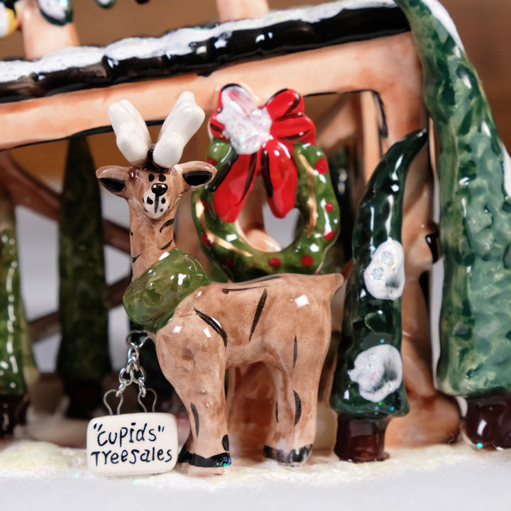 ReindeerVille - Cupid's Tree Lot Tealight Holder