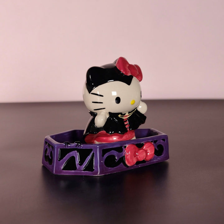 Hello Kitty Halloween Vampire in Coffin Figurine