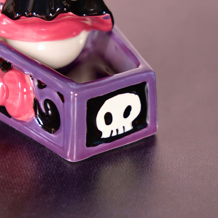Hello Kitty Halloween Vampire in Coffin Figurine