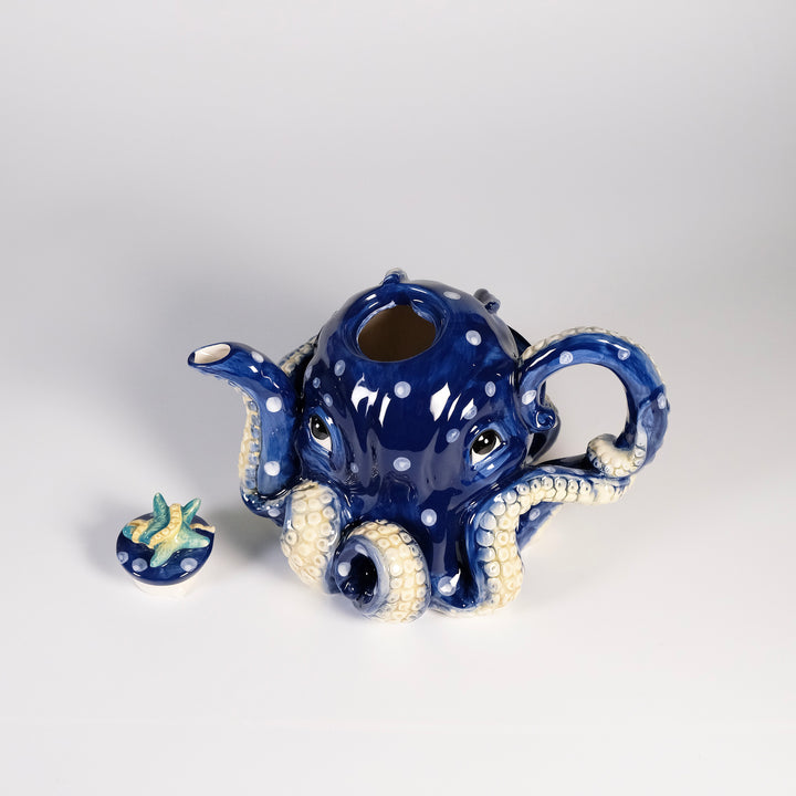 Blue Octopus Teapot