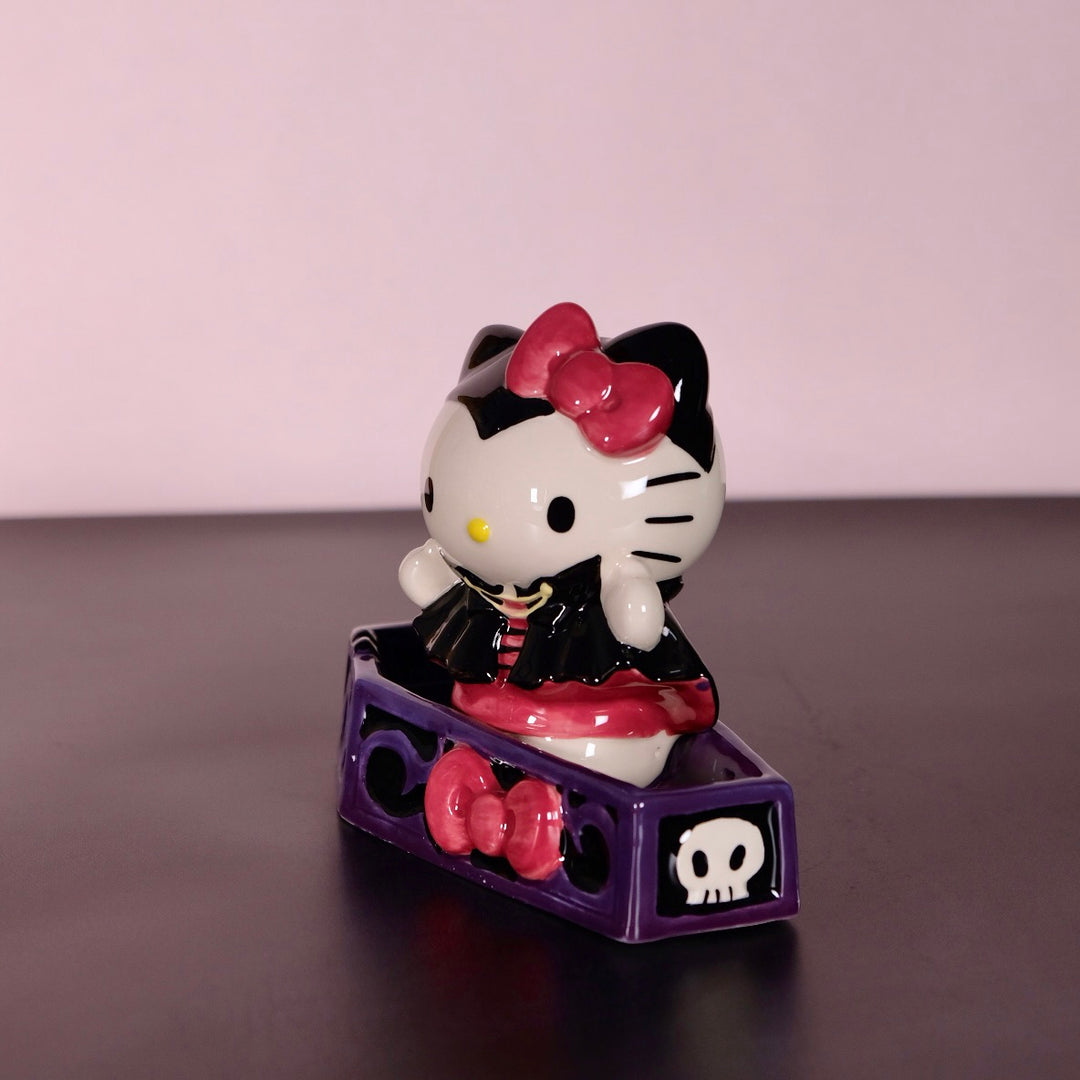 Hello Kitty Halloween Vampire in Coffin Figurine