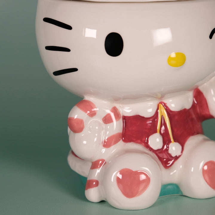 Hello Kitty Holiday Candy Cane Cookie Jar