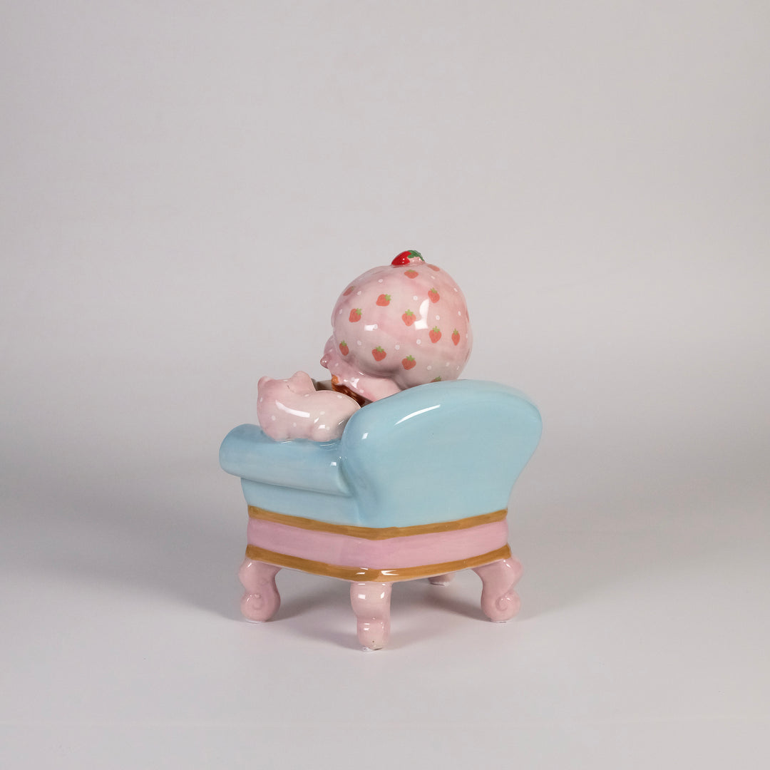 Strawberry Book Nook Figurine