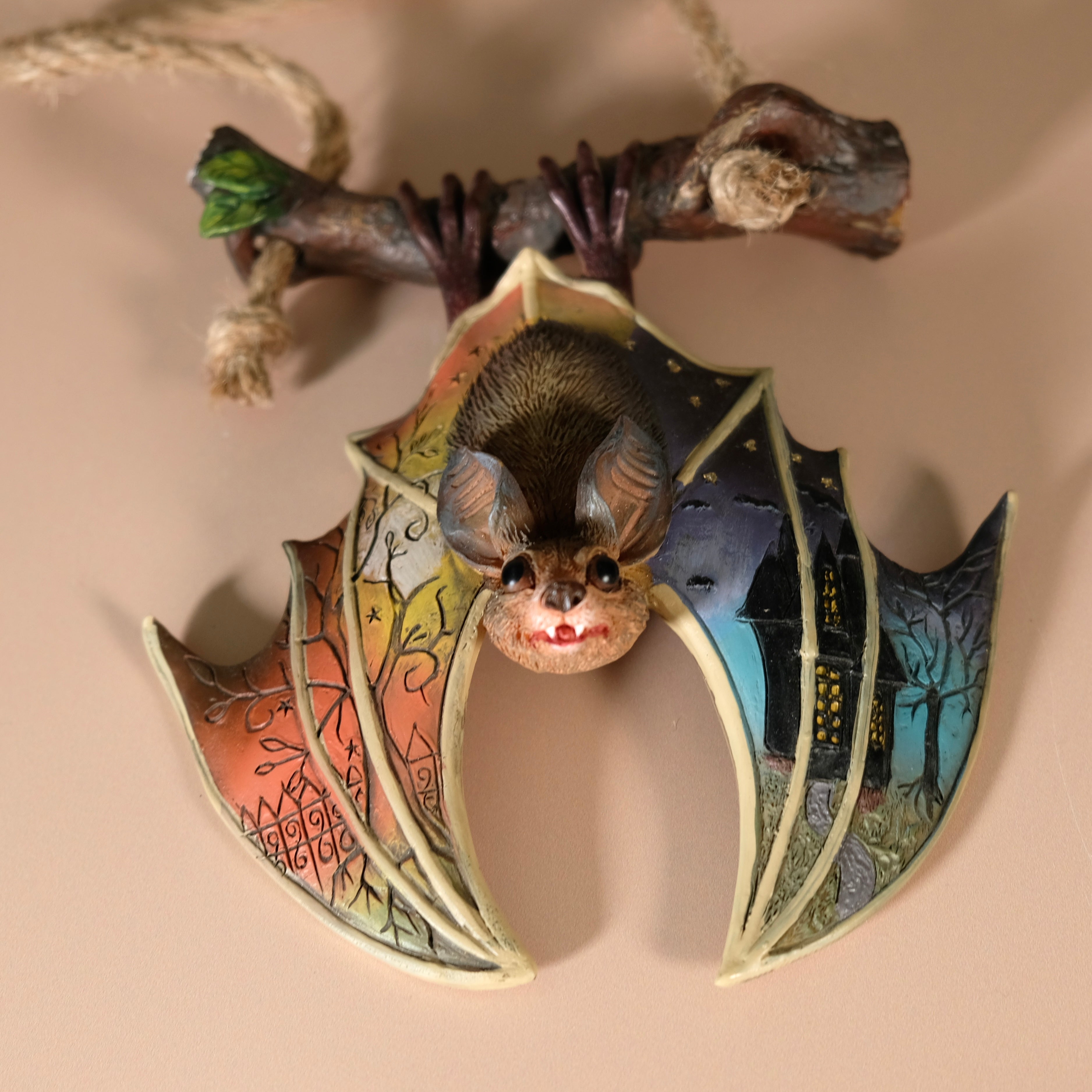 Halloween Bat Swinger by Heather Goldminc
