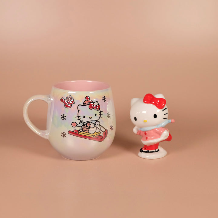 Hello Kitty Winter Wonderland 21oz Mug and Figurine Gift Set of 2