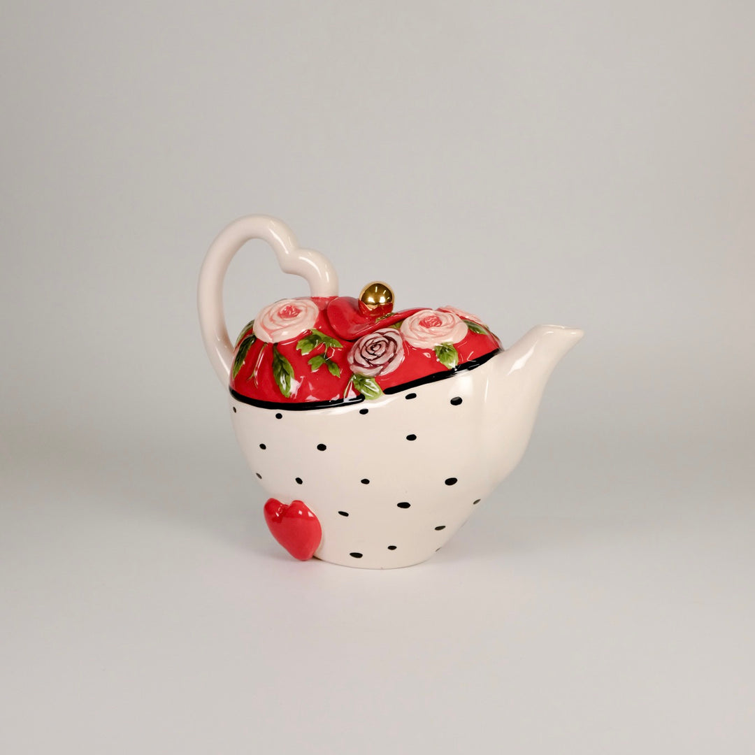 Clayworks Valentine's Day Rose Teapot