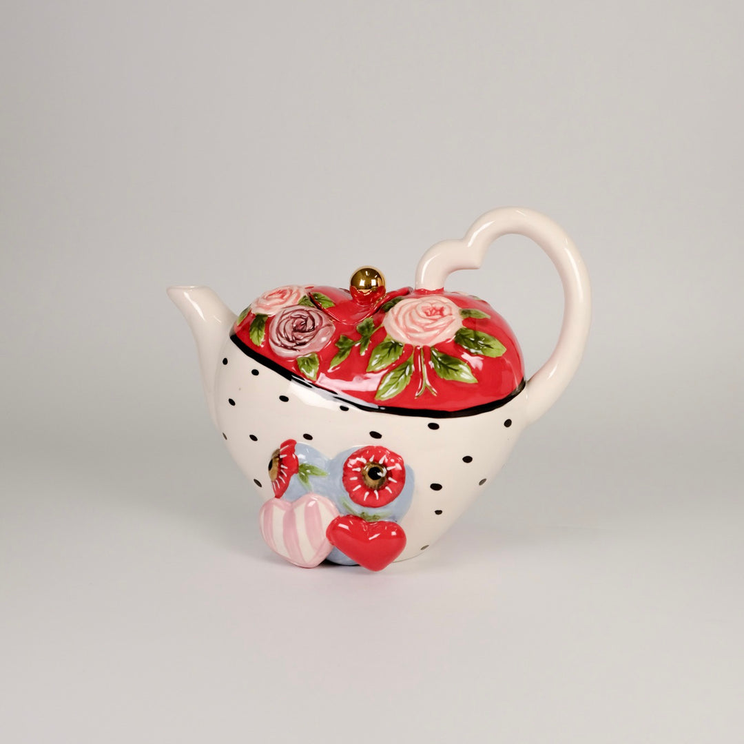 Clayworks Valentine's Day Rose Teapot