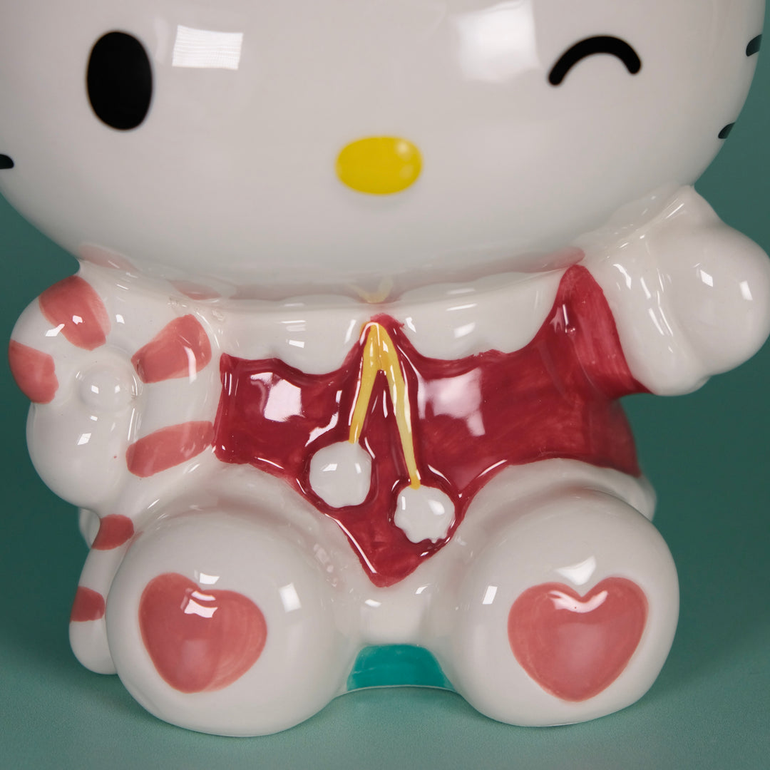 Hello Kitty Holiday Candy Cane Cookie Jar