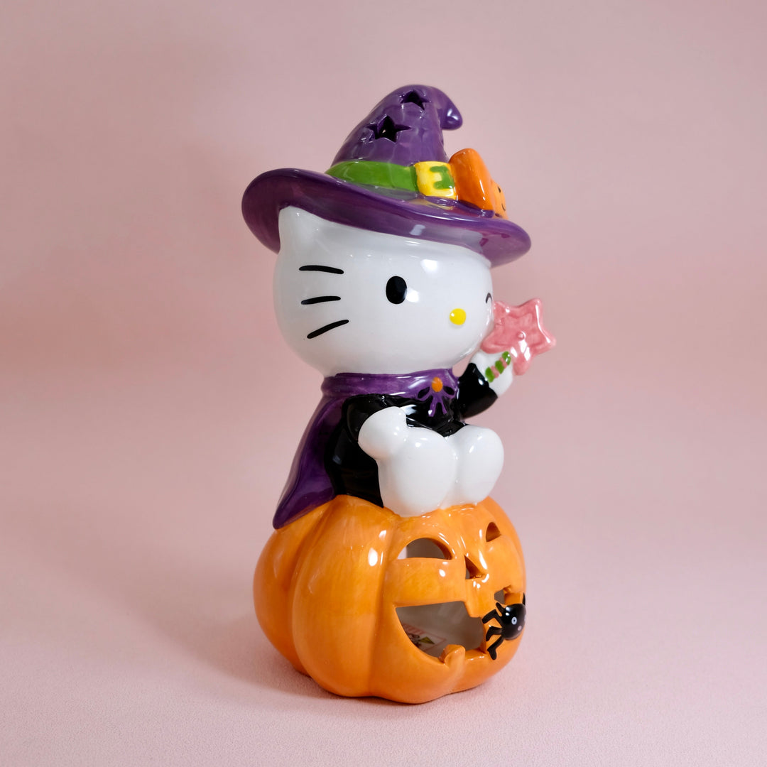 Hello Kitty Witch Pumpkin Candle House